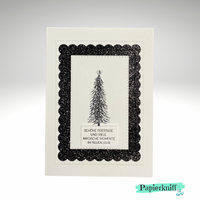 Weihnachtsbaumkarte in schwarz